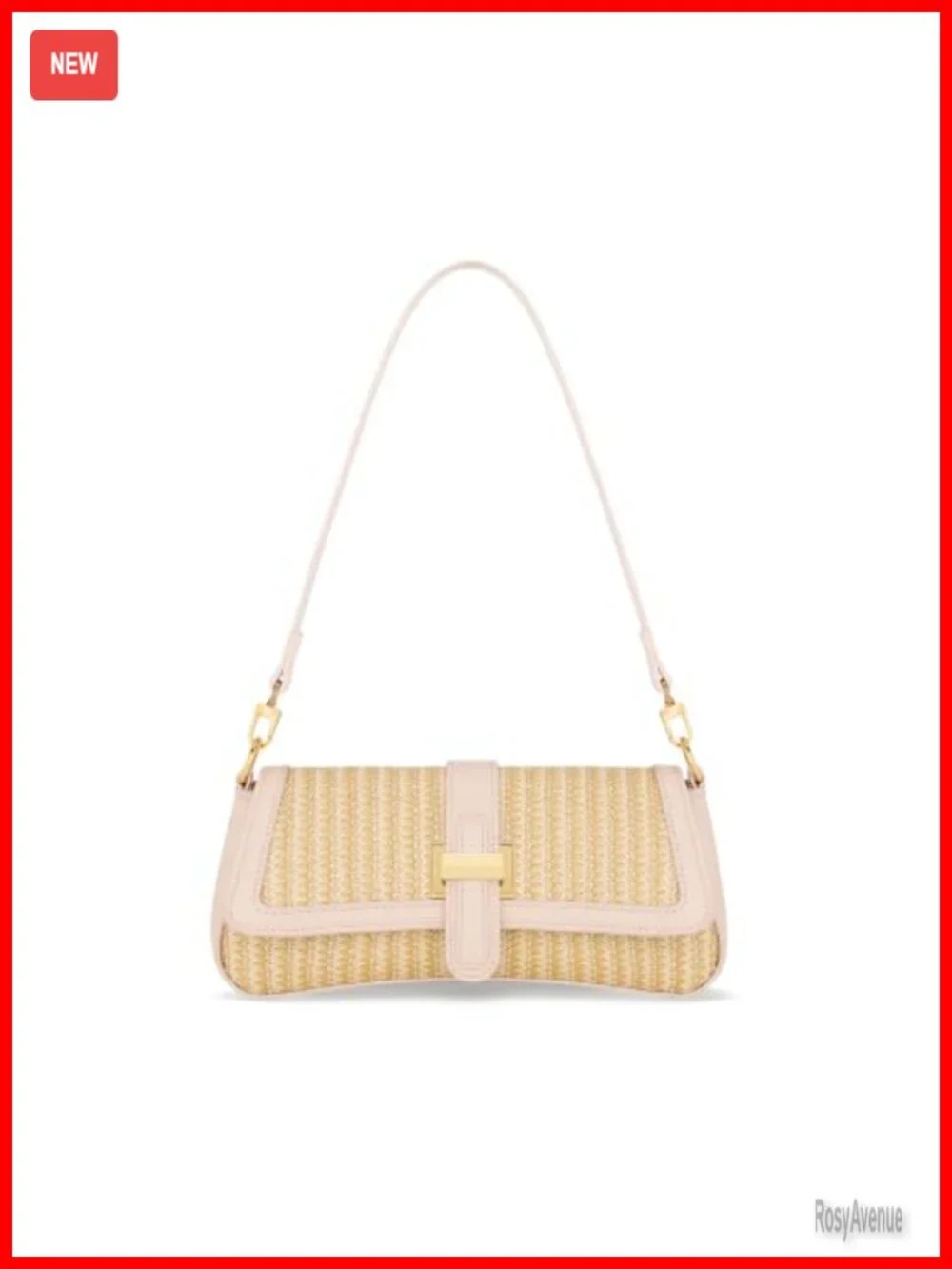 PU Leather Hobo Shoulder Bag with Chain Strap Vintage Clutch